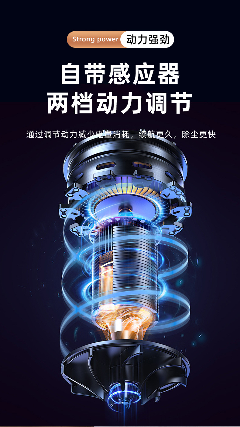 车载吸尘器大吸力吸尘器无刷电机车载吸尘器手持式家用无线吸尘机吹吸一体无线小型吸尘器多功能家车两用吸尘器详情5