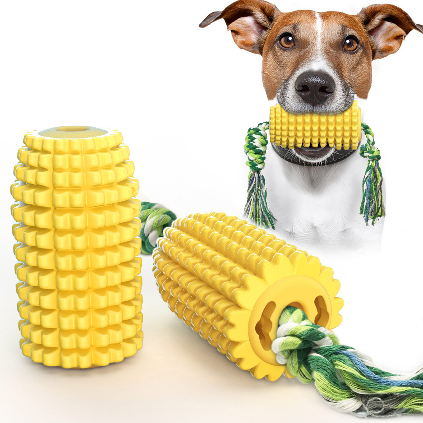 Amazon cross-border dog teething sticks, cotton ropes, corn chewing dog toys, floating dog toothbrushes, pet supplies pic 16