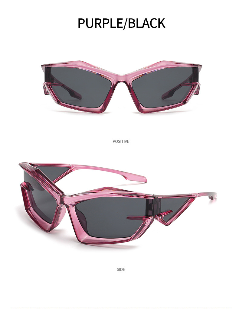 2022 New European and American futuristic tech sunglasses Y2K street style fashion show sunglasses, cross-border heterosexual sunglasses pic 15