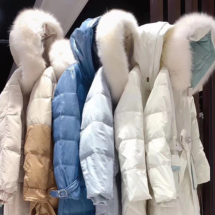 Trece líneas corte marca gran cuello peludo abajo chaqueta mujer wholesale inman marca outlet outlet mujer invierno 2022 pic 6