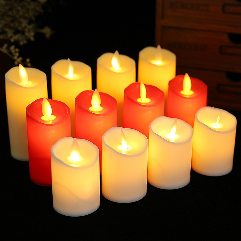 Glossy simulation swinging candle candlestick, sacrificial offerings to deities, offering lamps, Buddhist supplies, murder mystery game props, led candle lamps pic 2
