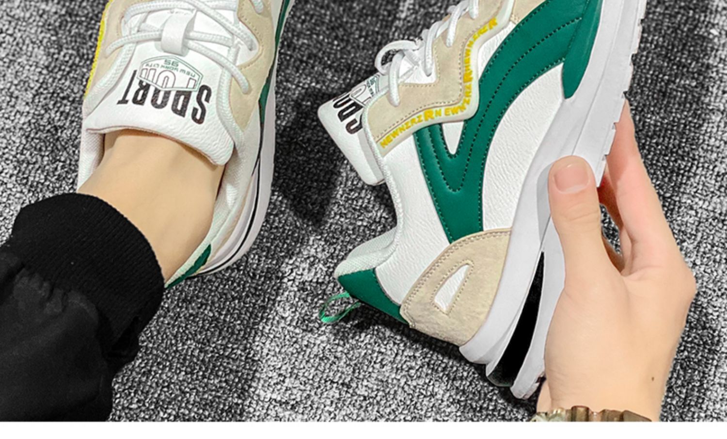 男鞋秋季透气2023新款春季潮流百搭运动休闲阿甘跑步ins老爹潮鞋详情7