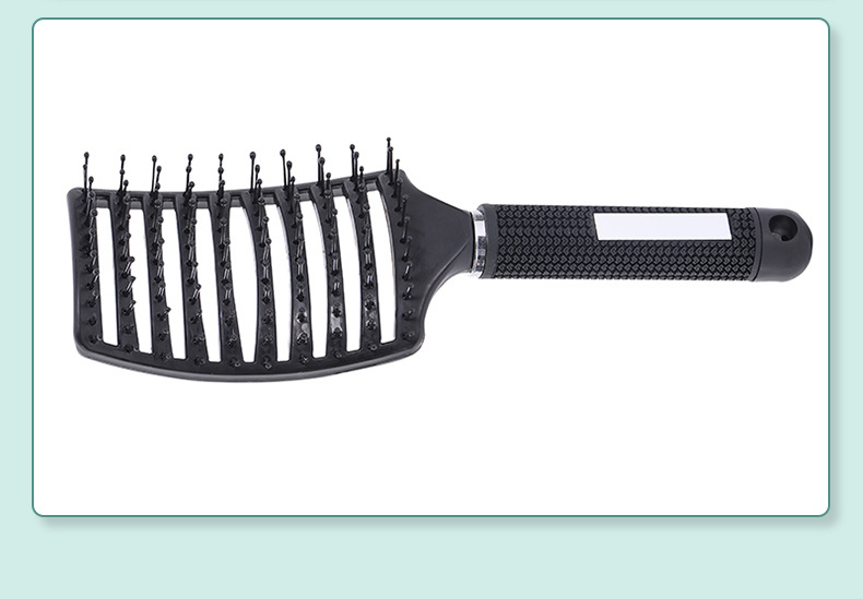 Black large curved comb back hairstyle plastic comb, hollowed-out and fluffy hair styling, Amazon cross-border live streaming Internet celebrity style pic 11