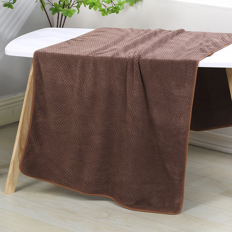 [LOVELY HOME] plain piña plaid high density coral fleece toalla de baño para adultos plain plus toalla de baño engrosada toalla de baño combinada pic 14