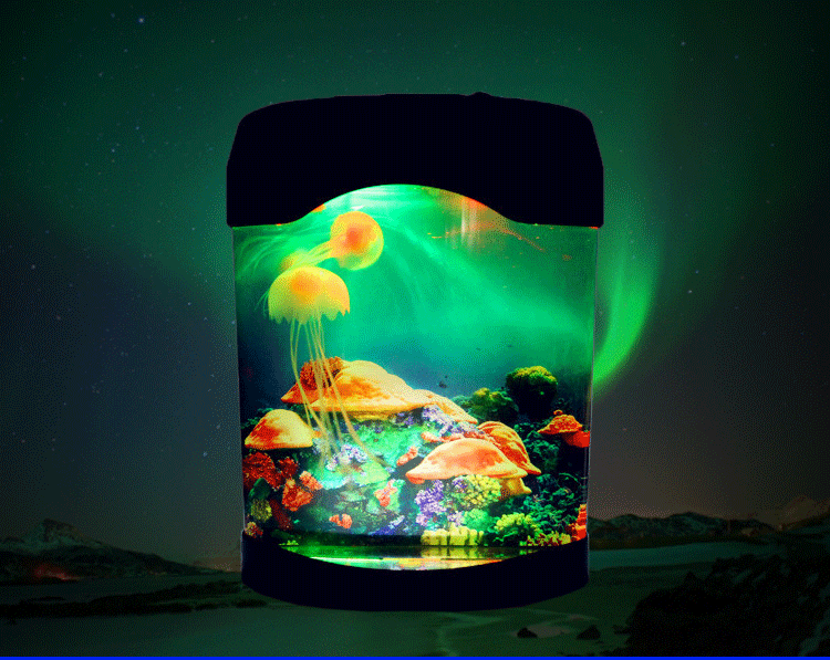 Jellyfish fish tank light led acrylic color-changing jellyfish landscape light mini aquarium creative gift wholesale for foreign trade pic 38