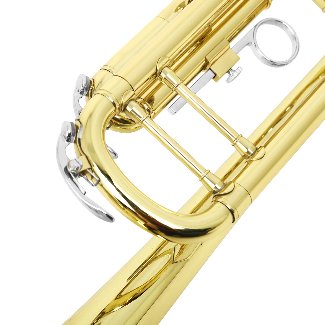 MBAT高档双杆支撑小号降B调黄铜初学成人学生考级西洋管乐器小号详情19