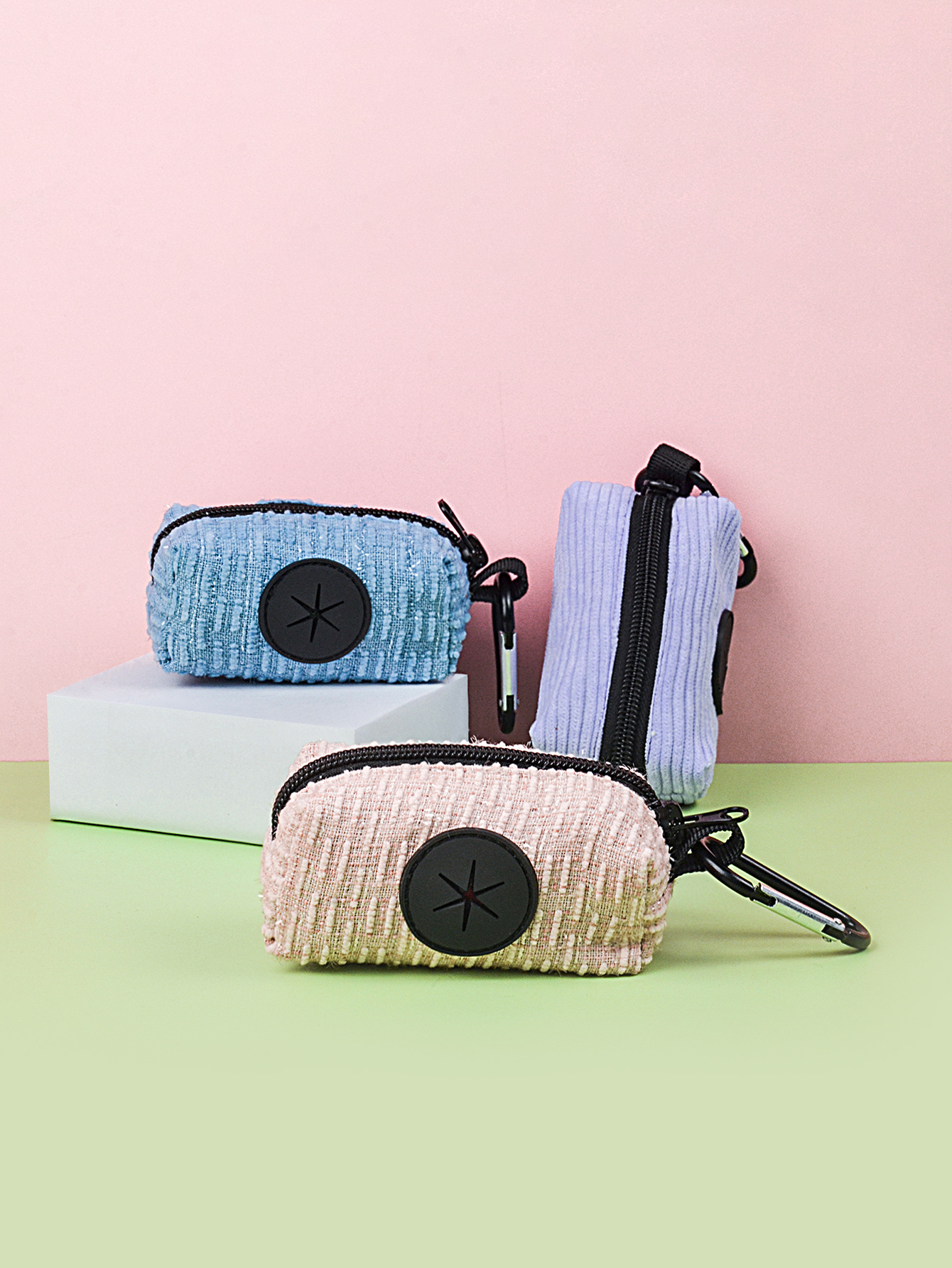 Maidi Cross-border Autumn and Winter fashion Morandi color series pet garbage bag dispenser in stock portable toilet bag storage bag pic 4