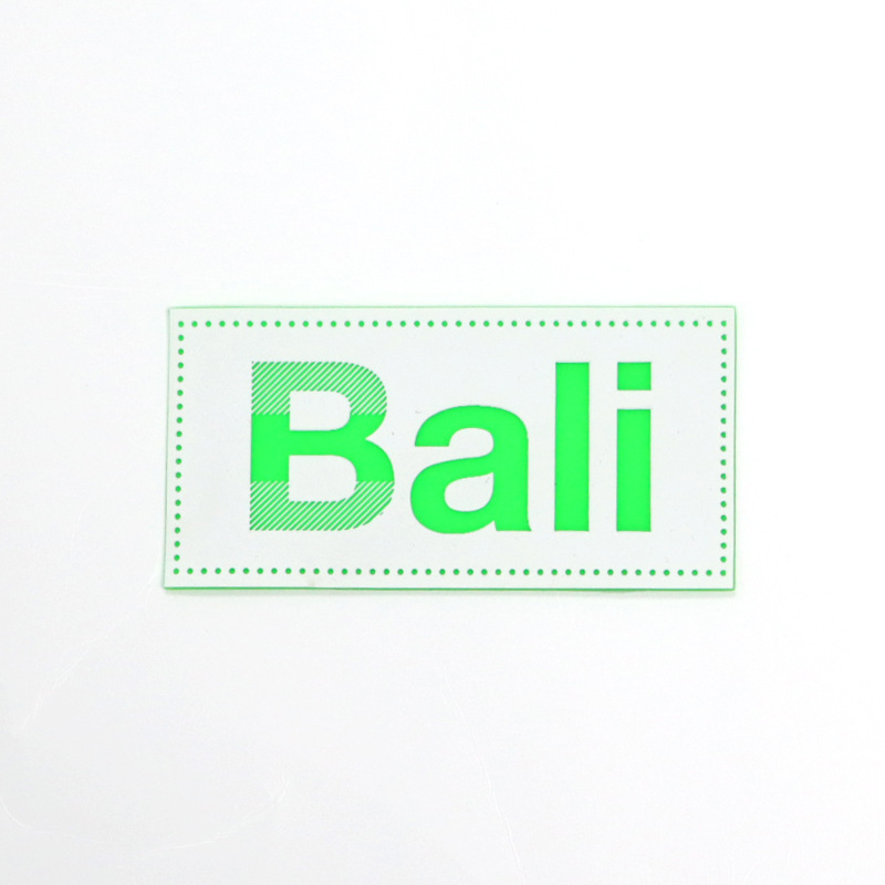 定制OEKO硅胶热转印烫画 立体凹凸压印LOGO图案软胶服装商标烫标详情6