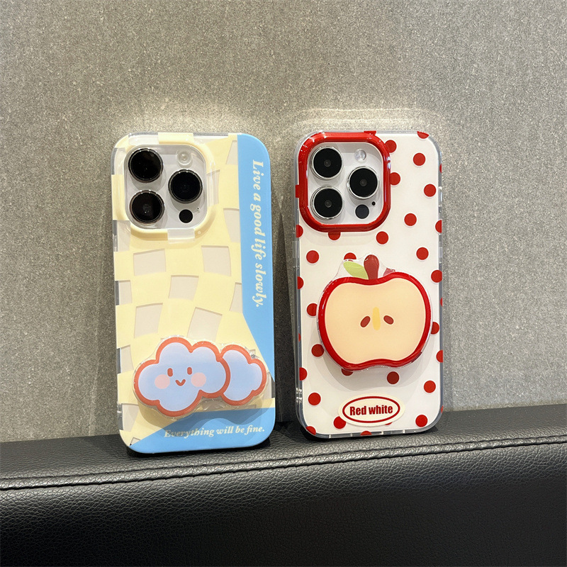 夏日清新波点双层适用iPhone15ProMax苹果14/13/12手机壳新款防摔详情2