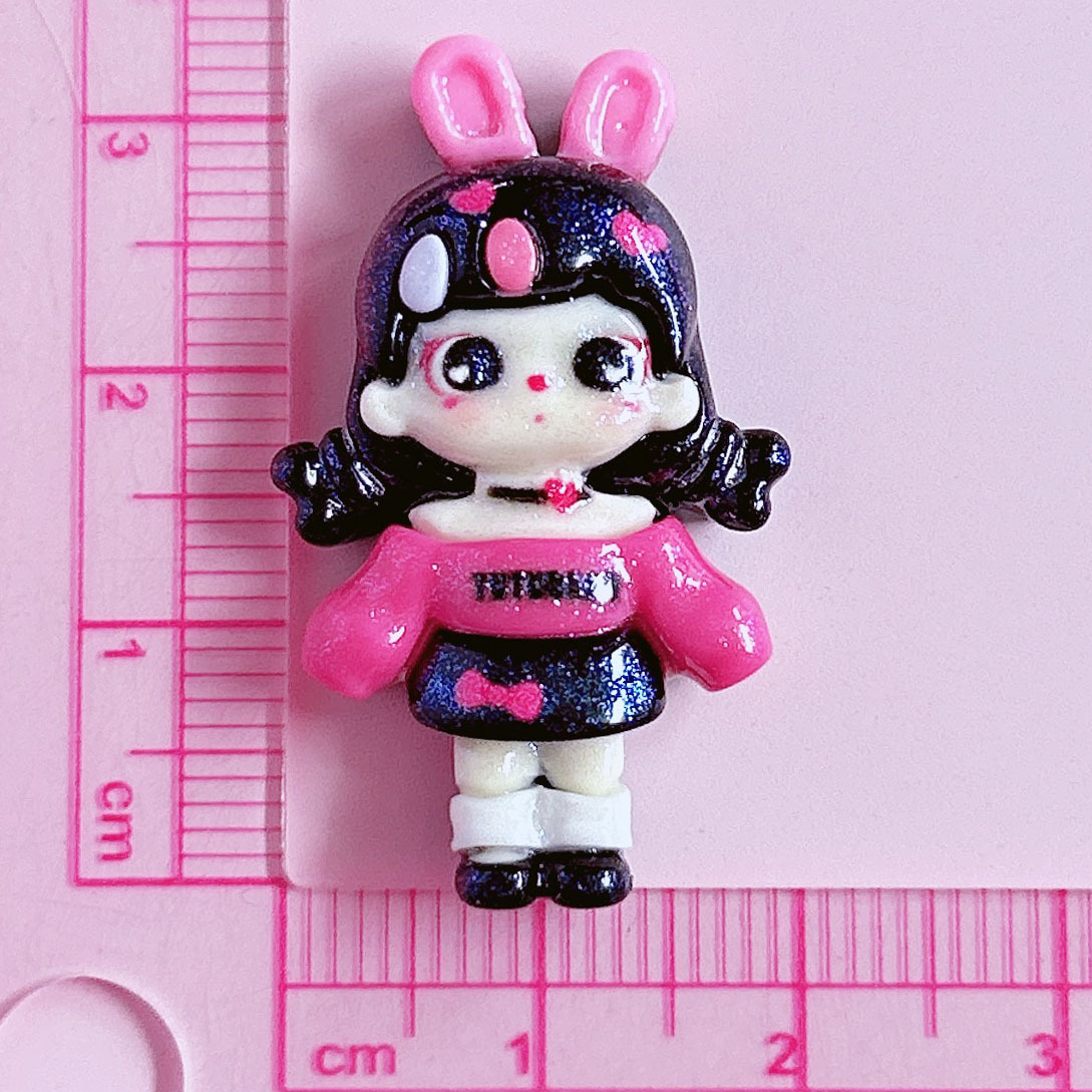 Rabbit-ear hair clips, resin accessories for cute girls, diy hair clips, hair accessory materials, brooches, accessories, stickers, pendants, decorations pic 23