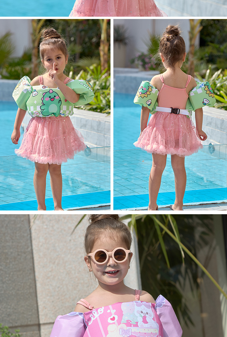 24 New styles of baby buoyancy vests, cartoon printed non-inflatable buoyancy jackets, dinosaur robot swimming life jackets pic 9