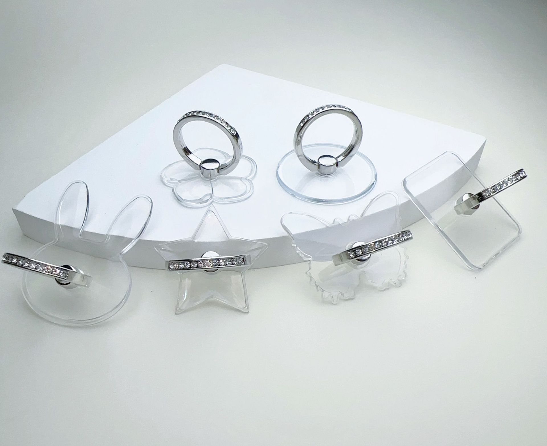 透明钻石指环扣手机支架 水晶指环扣支架金属环手机支架PC亚克力详情5