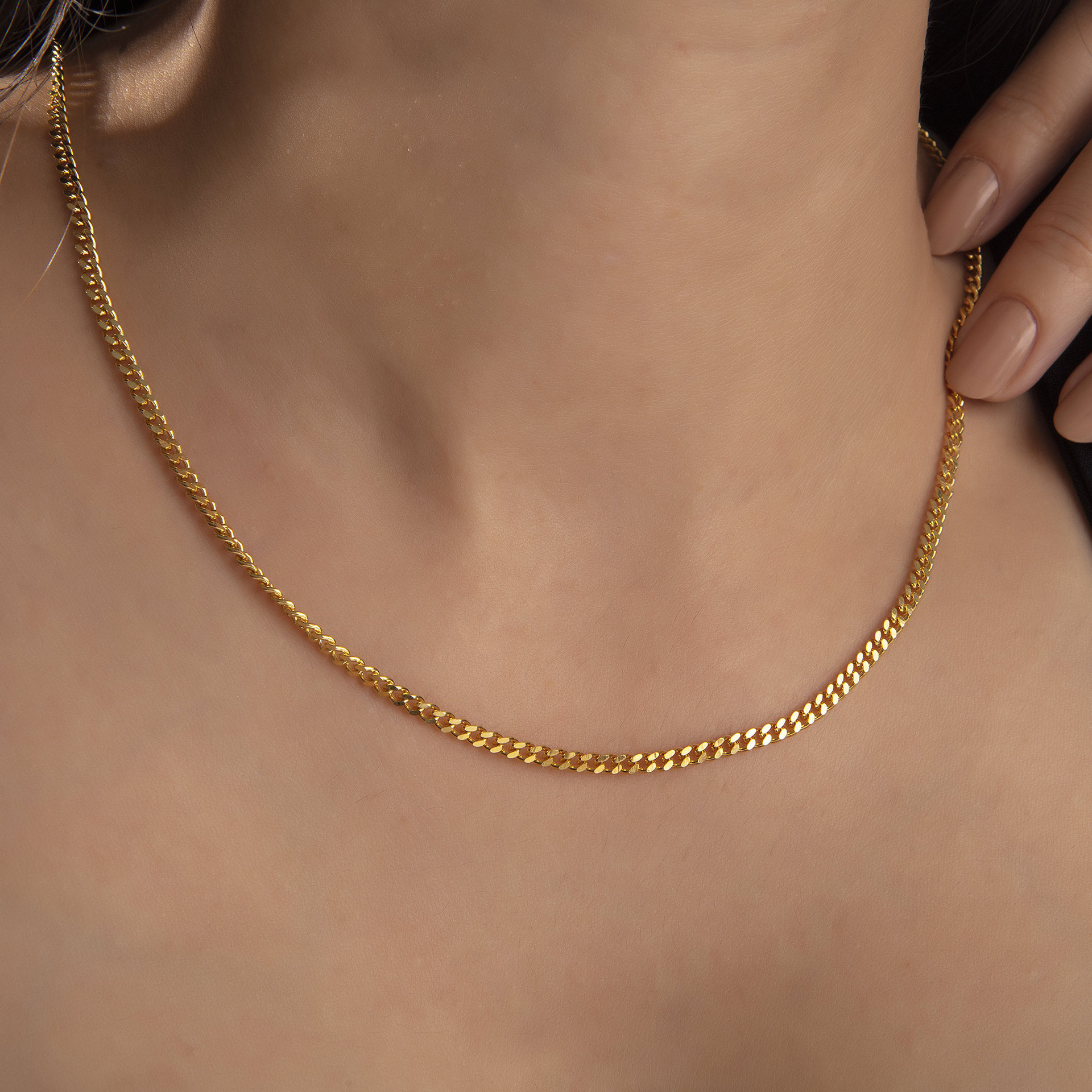 European and American cross-border stainless steel simple and versatile 18k gold plain chain, blade chain, twist chain, box chain, diy jewelry chain pic 28