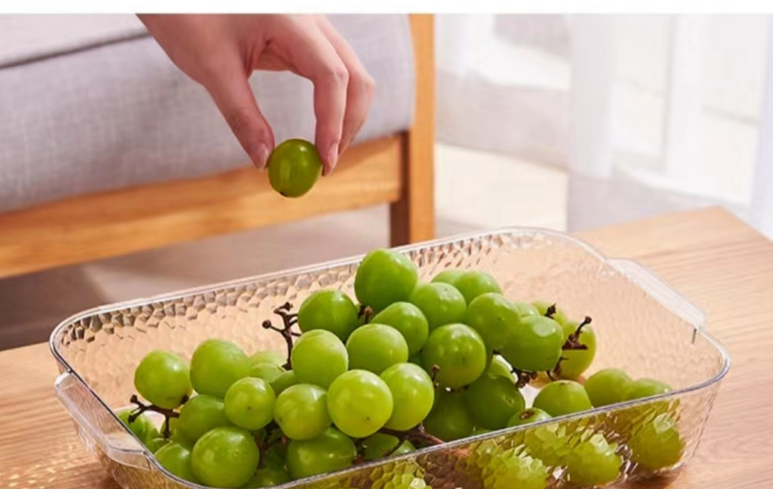 米粒风北欧风格 PET盘子 家用水果透明盘子 颜色 款式齐全详情25