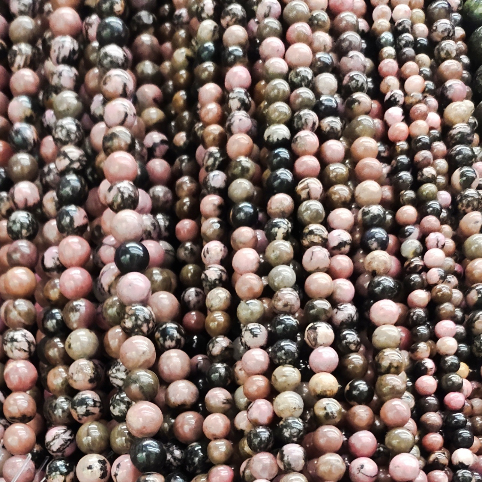 天然石圆珠 杂石野石散珠DIY饰品配件手串手工串珠材料半成品现货详情54