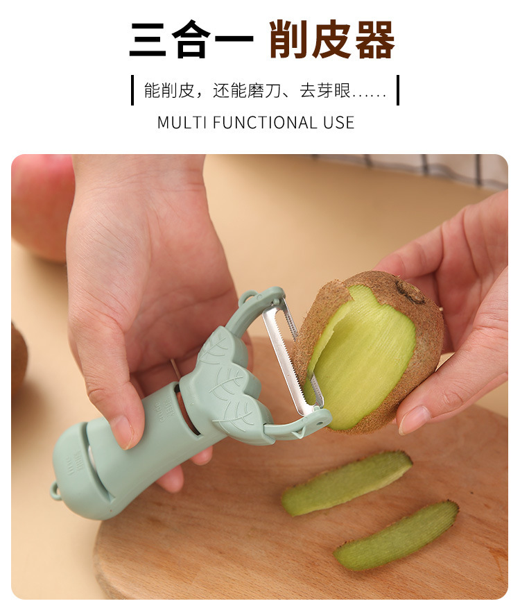Multi-purpose knife and peeler, two-in-one peeler, two-in-one knife sharpener, carrot, apple and fruit peeler pic 7