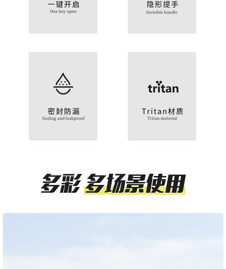 550ML600ML750ML其他耐高温便携大容量塑料水杯男女健身运动高颜值塑料杯型号B2 2005/2006/2007详情3