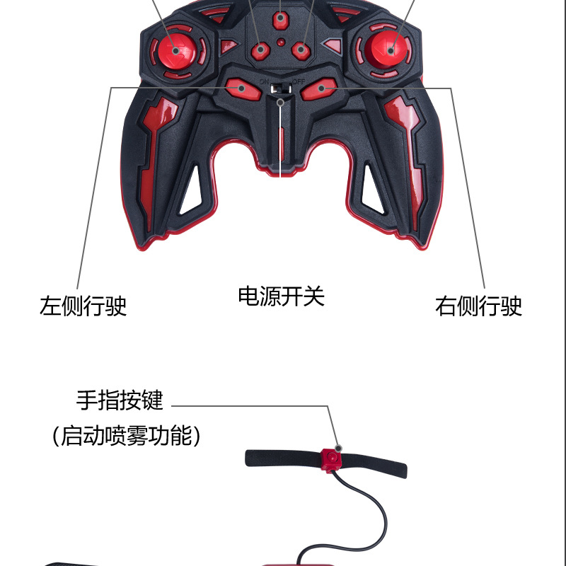 跨境抖音手势感应遥控赛车F1方程喷雾特技车RC漂移四驱越野 玩具详情15