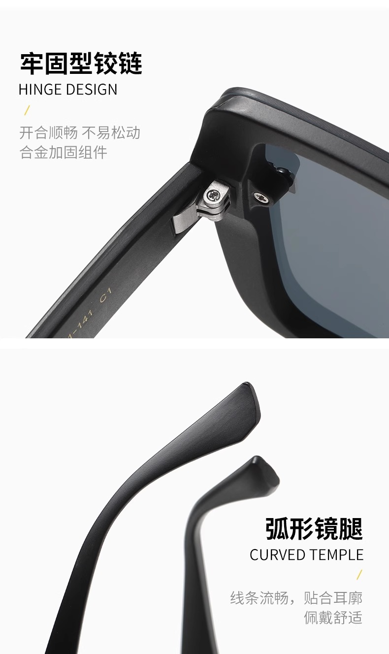 韩版大框黑色圆脸大脸防紫外线遮阳墨镜女潮气质高级感防晒太阳镜详情11