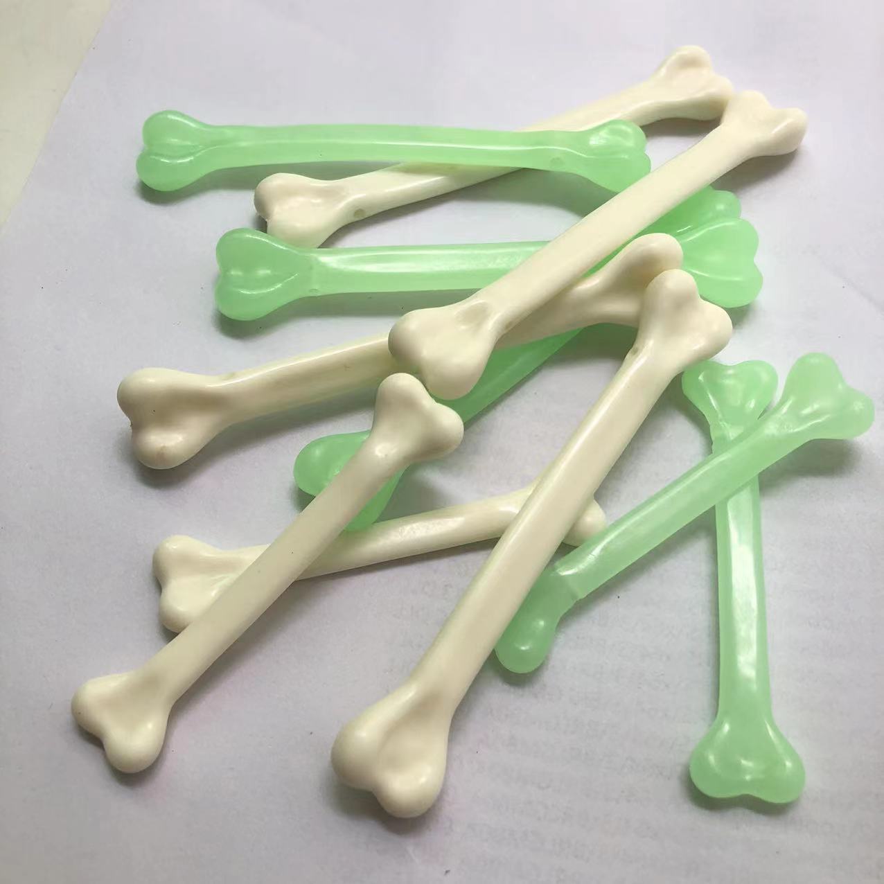 Halloween decorative bone props, prank toys, necklace accessories, white/luminous plastic skull bones pic 6