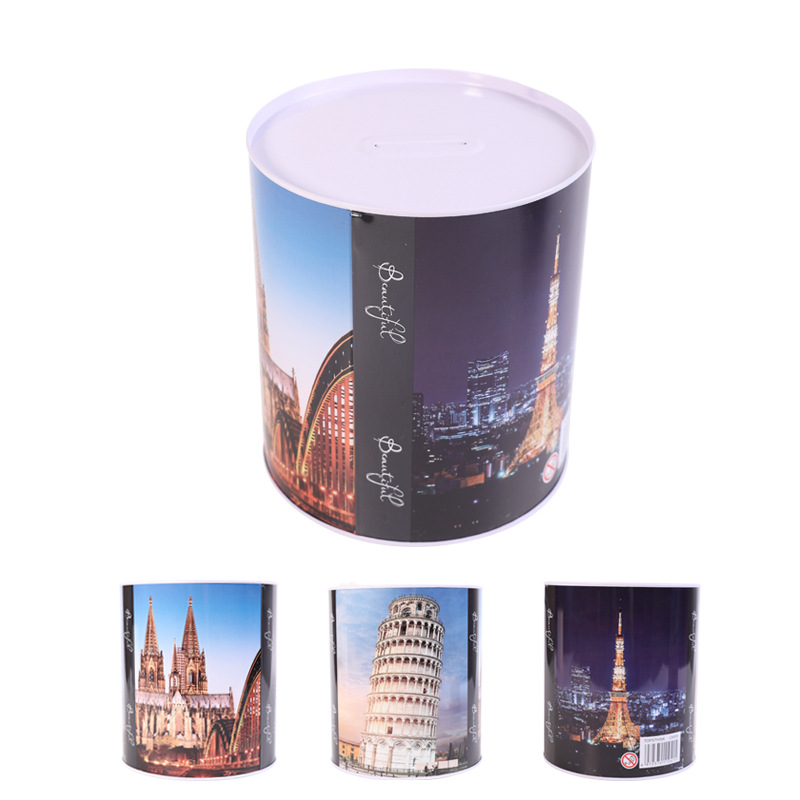 Self-owned brand, large architectural landscape, creative piggy bank, student gift, Kulomi book, safe cabinet-style savings display pic 30
