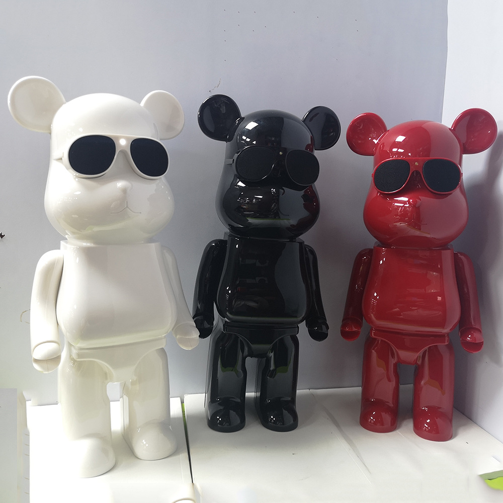 网红暴力熊无线蓝牙音箱创意礼品卡通公仔桌面收款音响TWS对联低音炮蓝牙音响详情9