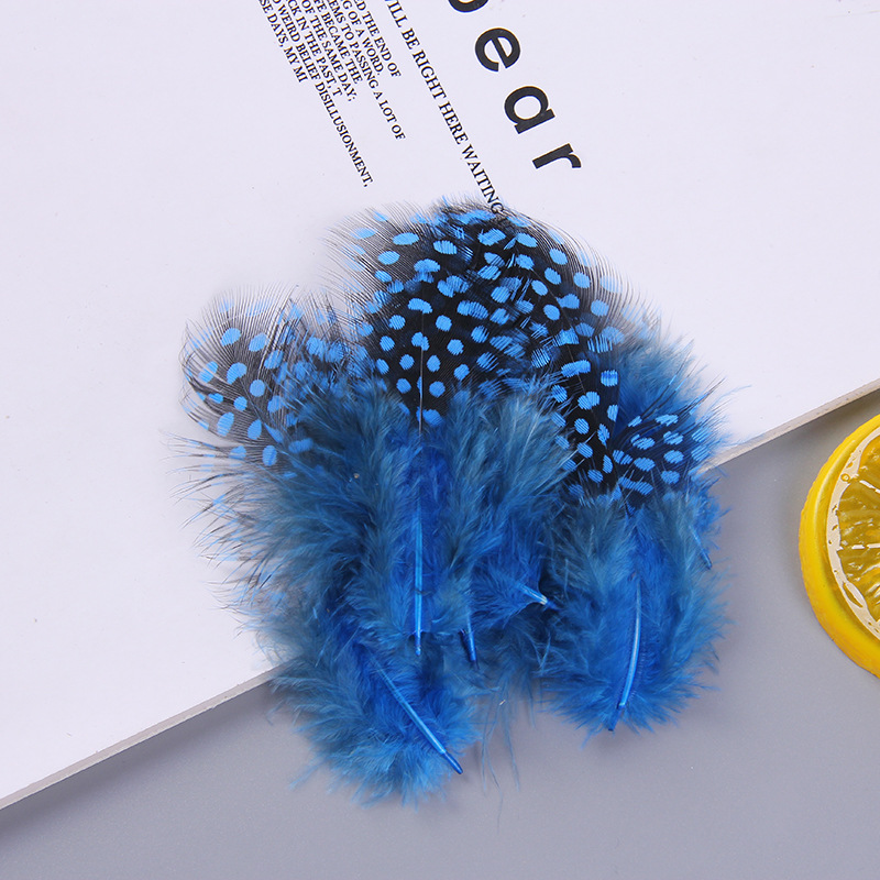 厂家批发珍珠鸡毛彩色羽毛 服装DIY手工工艺品饰品耳环材料野鸡毛详情19