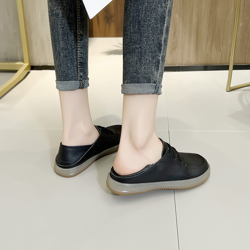 New soft-soled and soft-top loafers, lace-up flat single shoes, casual small leather shoes for women pic 11