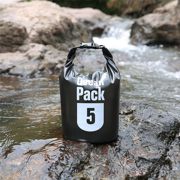 Factory direct supply of outdoor PVC matte semi-transparent waterproof bucket bags, beach clothes, mobile phone folding storage bags, and drift bags pic 26