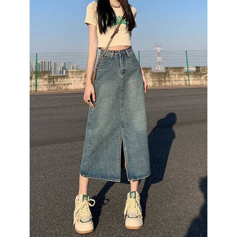 高腰阔腿牛仔裤女2024夏季新款宽松直筒小个子显瘦拖地长裤子批发详情3