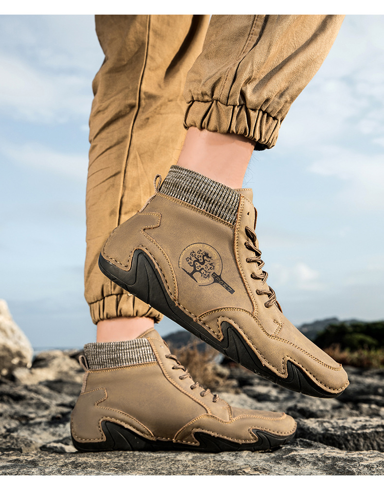 跨境爆款袜子口切尔西靴独立站大码男鞋高帮男士休闲鞋子马丁靴详情32