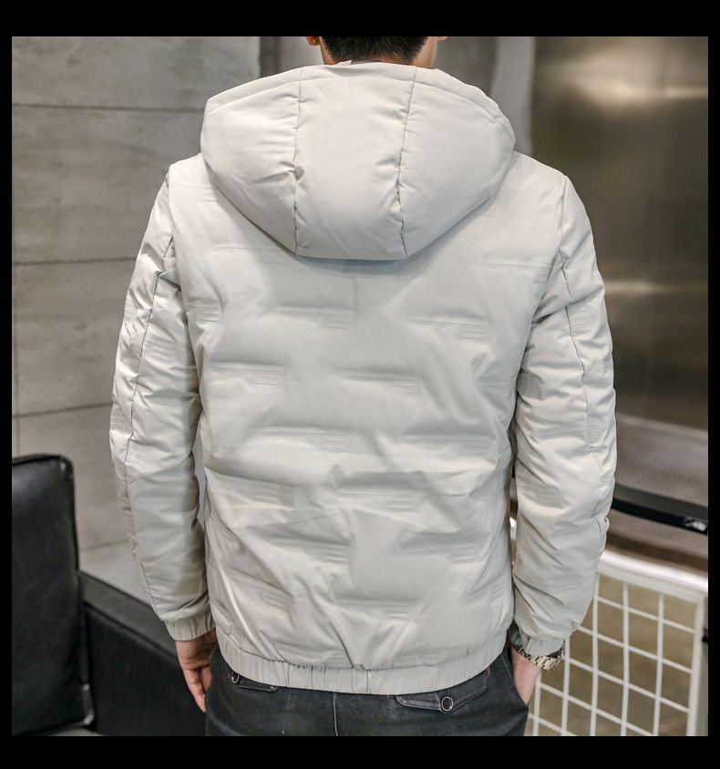 羽绒服男式2023新款秋冬季潮流修身轻薄连帽短款80绒保暖羽绒外套详情23