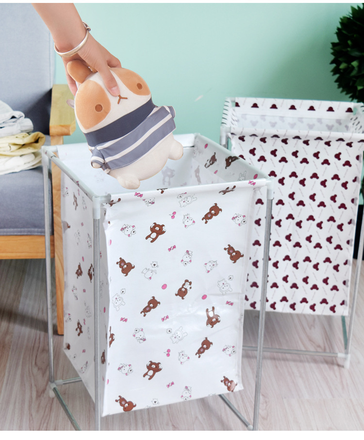 Y109-6663 Home storage non-woven fabric dirty clothes waterproof storage basket, clothes and toy storage basket, laundry basket pic 12