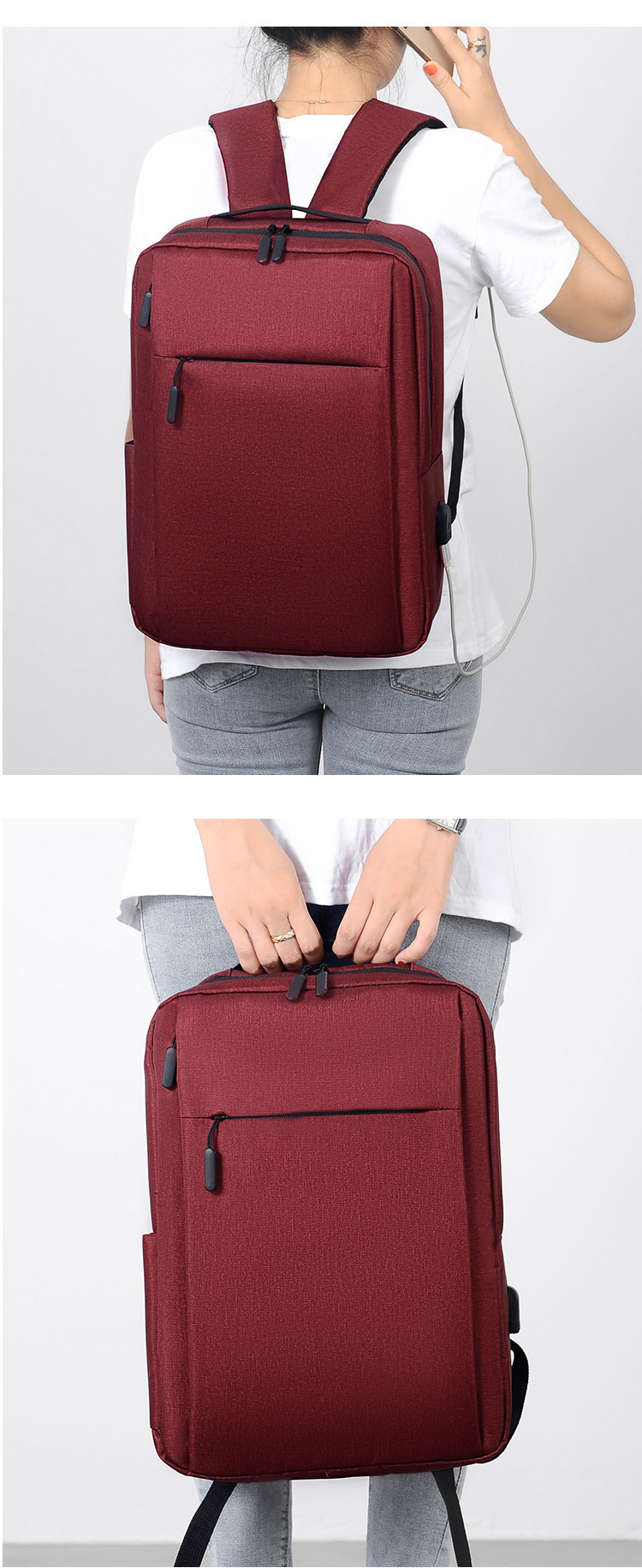 Backpack wholesale: Male high school computer bags, female sports canvas business backpacks, middle school shoulder backpacks pic 24