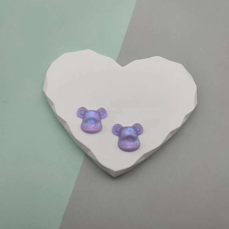 小熊款幻彩铺底树脂配件做儿童发饰DIY等详情3