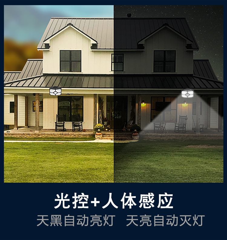 New cross-border 40LED outdoor solar lamp, household solar garden lamp, new outdoor solar wall lamp pic 2