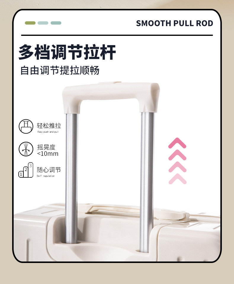 2023新款拉杆箱18寸女小型行李箱20多功能杯托旅行箱登机箱密码箱详情10