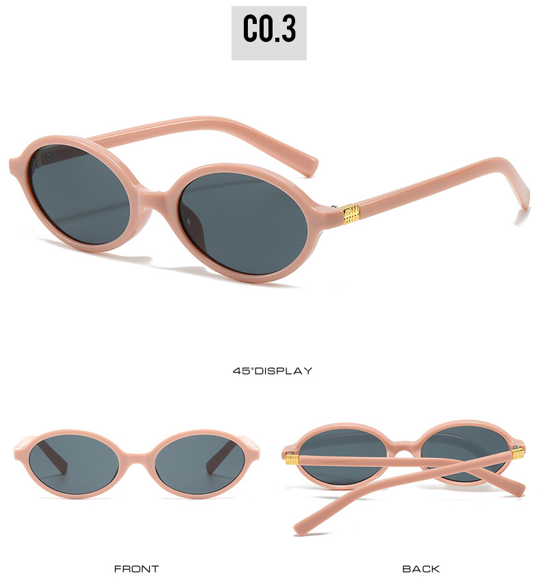 24爆款欧美时尚椭圆小框墨镜女高级感太阳镜女跨境批发sunglasses详情9