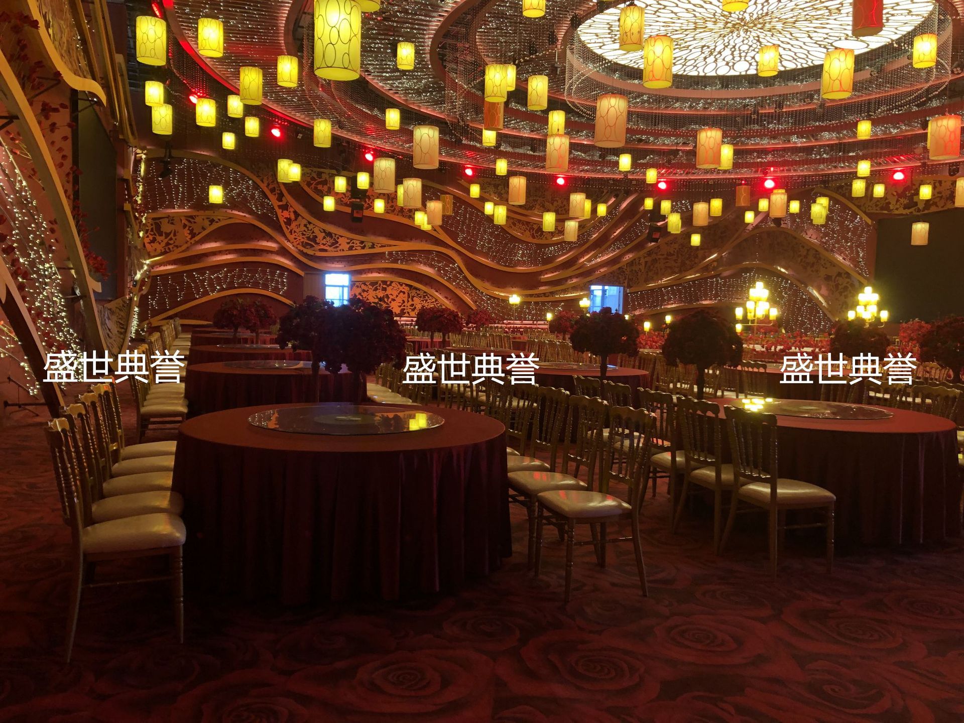 Ningbo star hotel banquet hall dining tables and chairs, banquet center catering furniture, theme wedding bamboo joint chairs, castle chairs pic 11