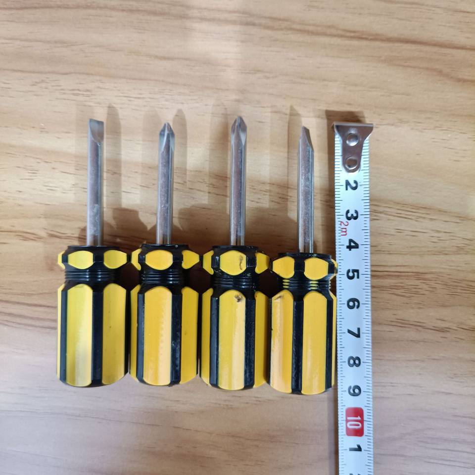 Yellow small radish head screwdriver, flat-head screwdriver, yellow handle screwdriver, screwdriver, hardware repair tools pic 2