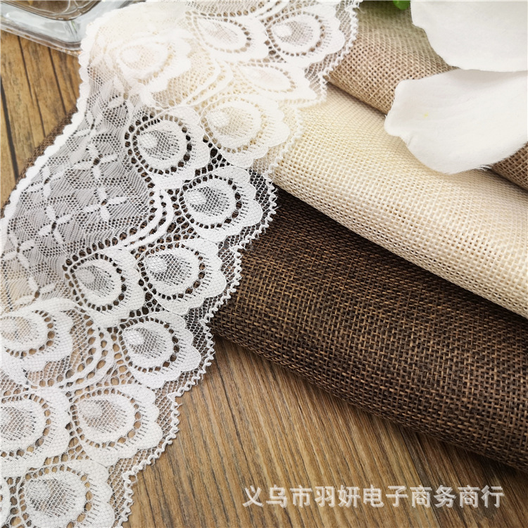 Elastic silk ribbon, lace trim, soft and skin-friendly, elastic elastic band, clothing accessory, ruffled edge, 9CM pic 8