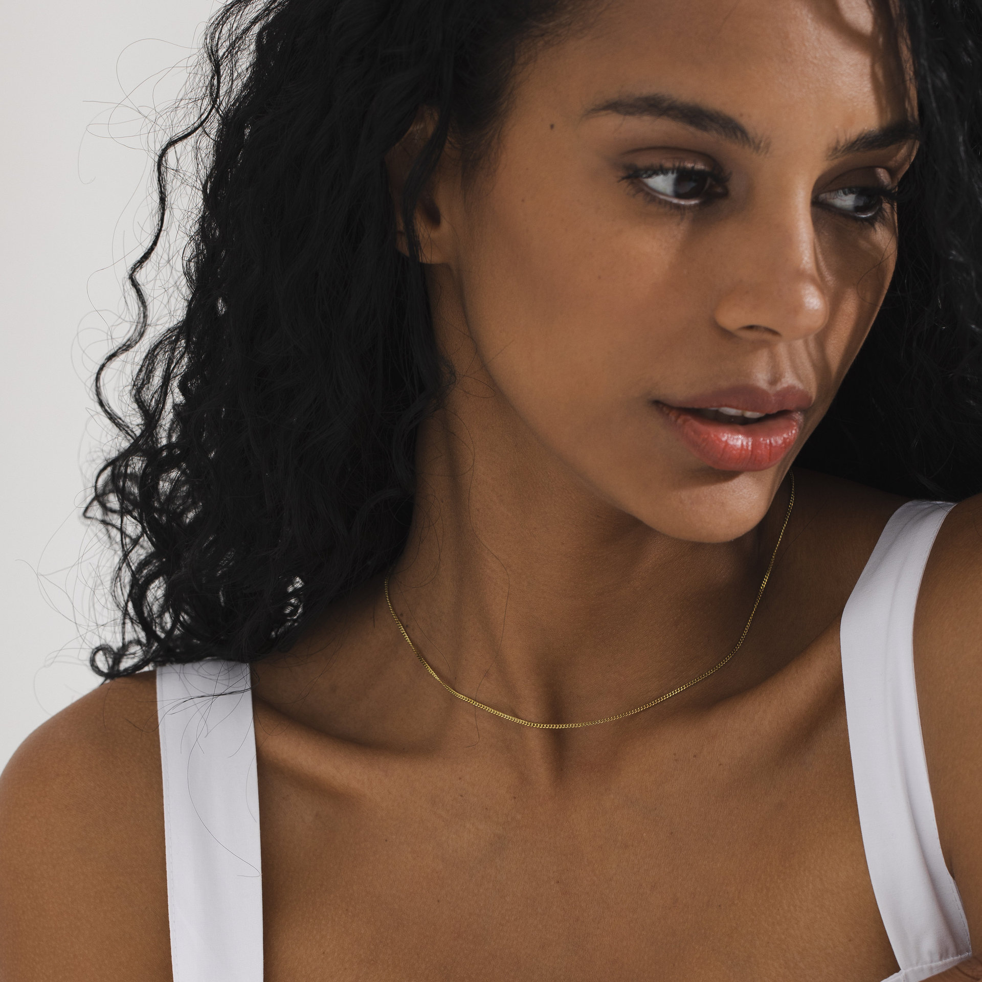 European and American cross-border stainless steel simple and versatile 18k gold plain chain, blade chain, twist chain, box chain, diy jewelry chain pic 24