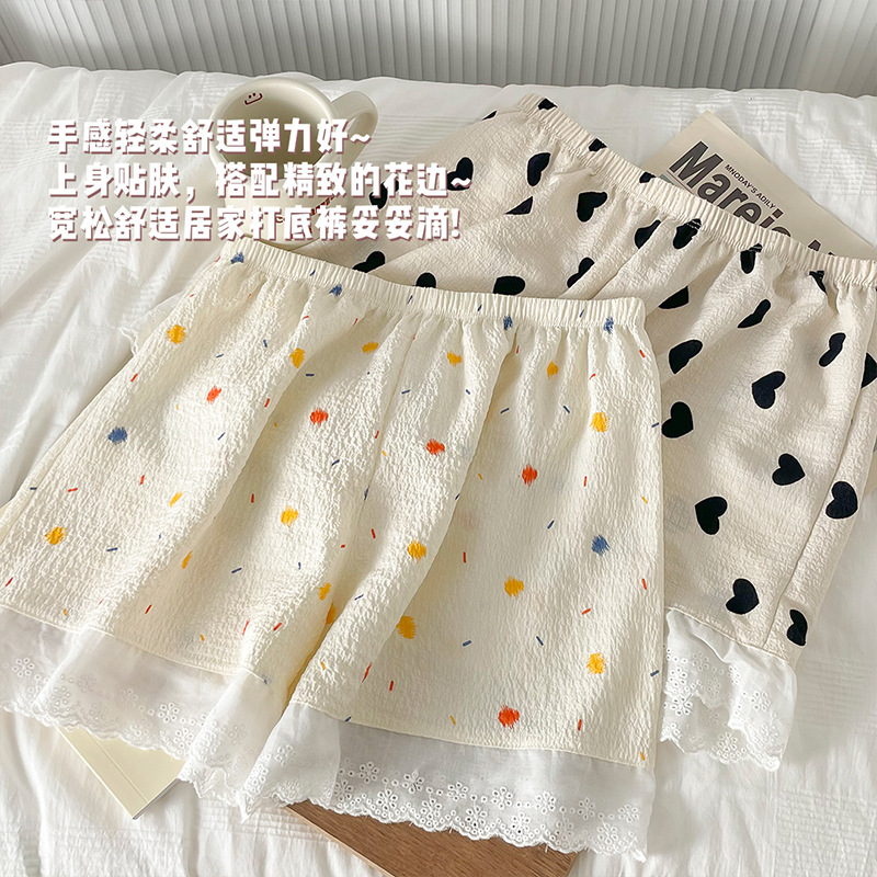 2024新款印花打底裤女时尚家居安全裤超薄舒适可外穿可爱少女jk裤详情19