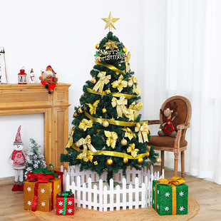 迷你小圣诞树桌面带灯50cm金色红色圣诞树套餐装christmas tree树详情21