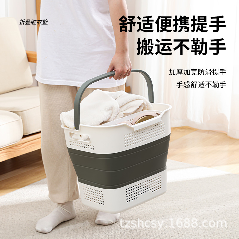 一件代发 新款衣服折叠收纳篮 脏衣篮儿童玩具篮家居日用品小百货详情10
