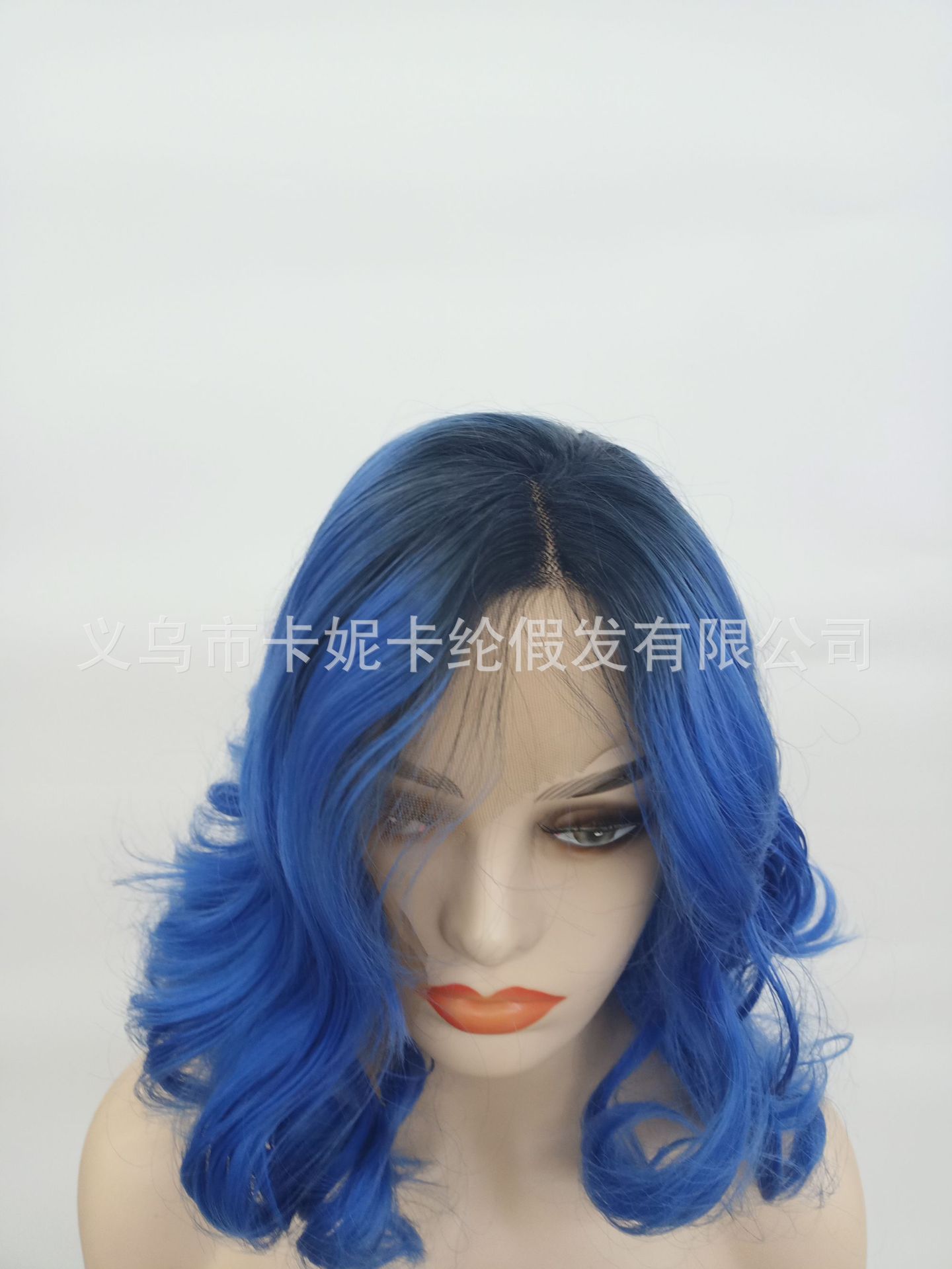Newlook新款 欧美爆款短款大波浪浅蓝色blue wig头套 short bob详情16