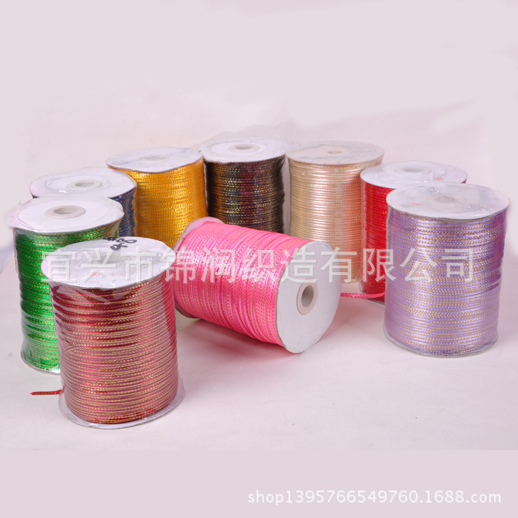 Textile tape 1 inch (0.3cm) gold edge satin ribbon multi-color manufacturer supplies woven tape gold edge satin ribbon 880 yards per tube pic 4
