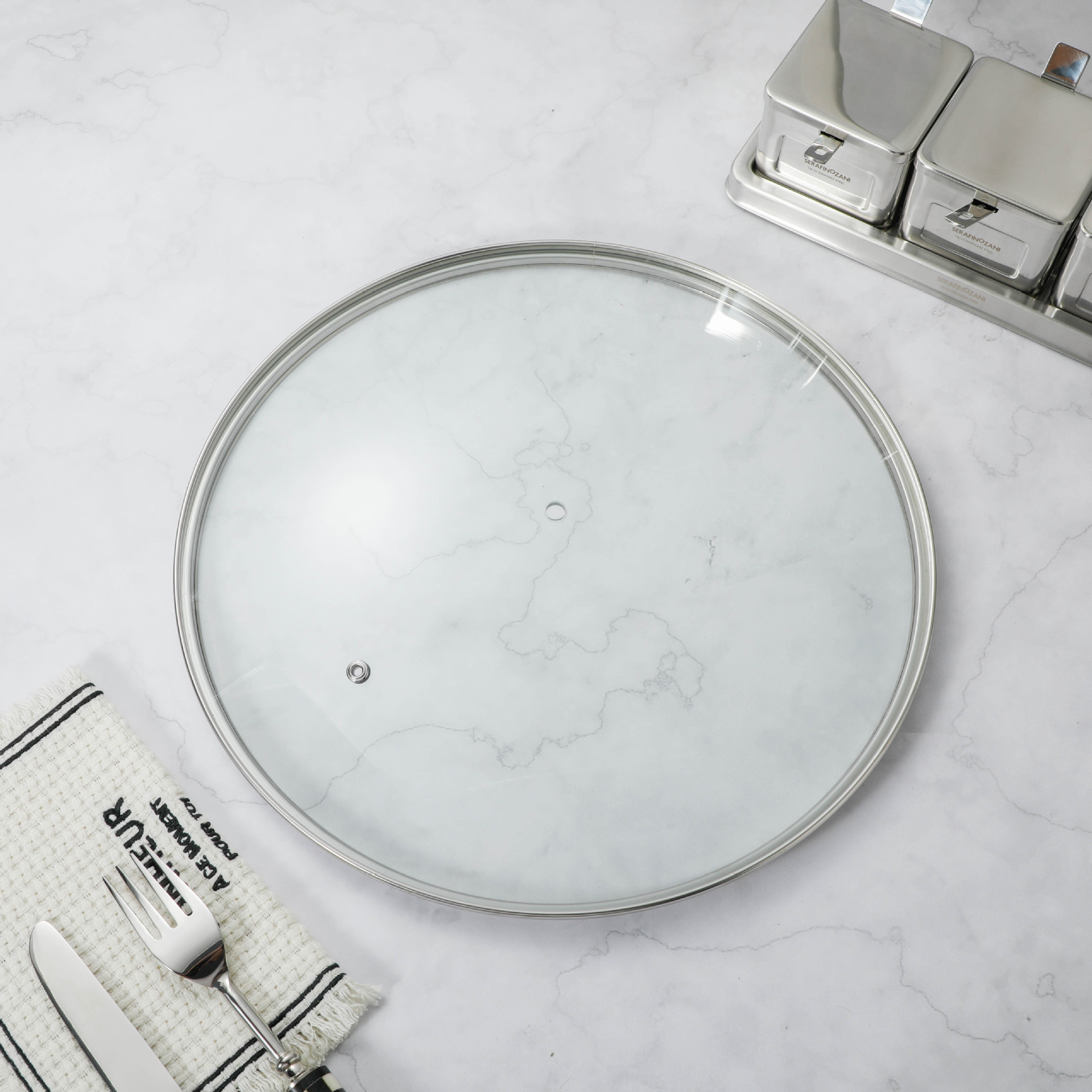 Wholesale of G-shaped wok, soup pot, tempered glass pot lid, cooking pot, soup pot, steamer, flat pan glass pot lid pic 3