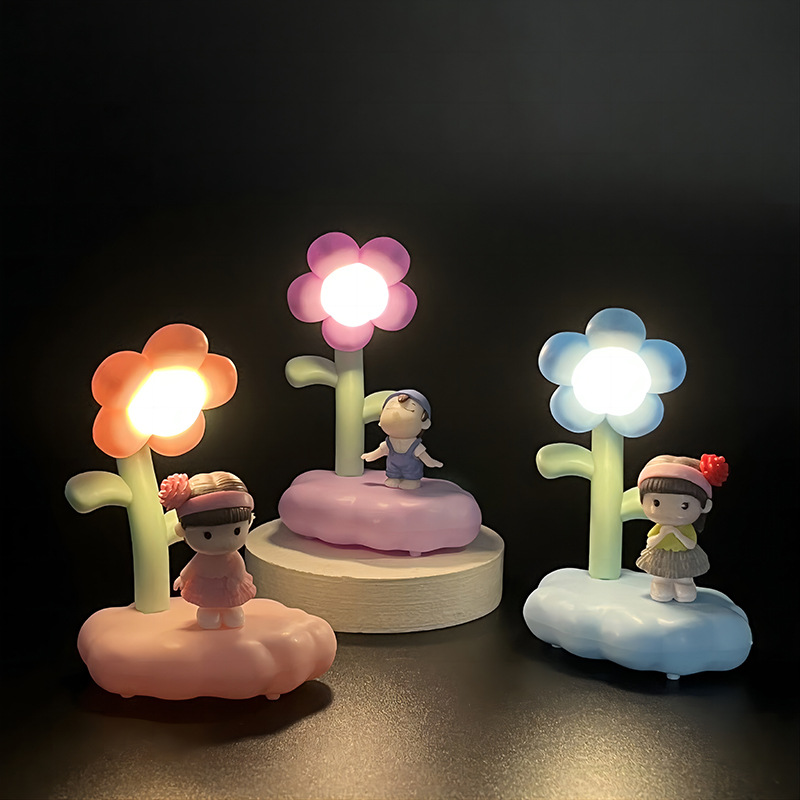 DIY手工小夜灯工玩具装饰台灯甜美可爱云朵太阳花发光玩具儿童手详情1