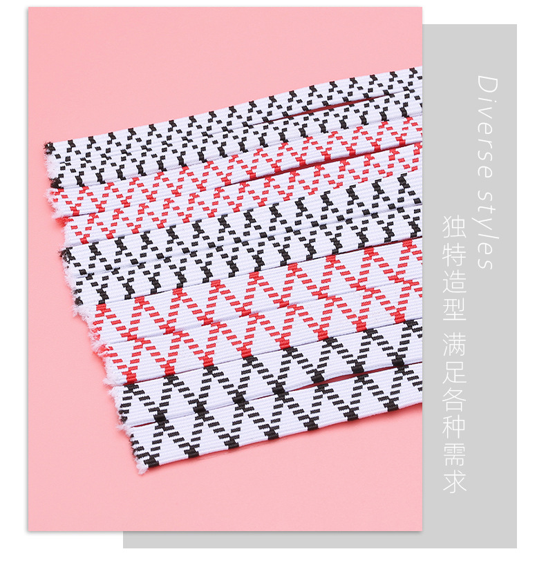 Wholesale thickened double-layer elastic bands, high-elastic latex lacing bands, flat loose tight ropes, plain weave elastic webbing, and clothing accessories pic 19